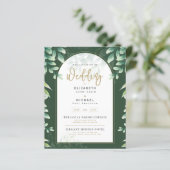 BUITENLANDSE Eucalyptus Wedding INVITE (Staand voorkant)