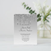 BUITENLANDSE Glitteruitdrukking WEDDING INVITE Briefkaart (Staand voorkant)