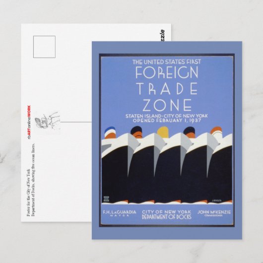 Buitenlandse handelszone briefkaart (Voorkant / Achterkant)