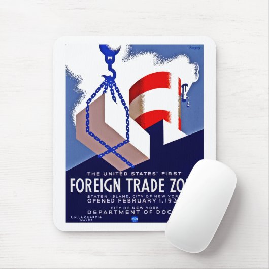 Buitenlandse handelszone muismat (Met muis)