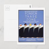  Buitenlandse Handelszone New York City Ships Briefkaart (Voorkant / Achterkant)