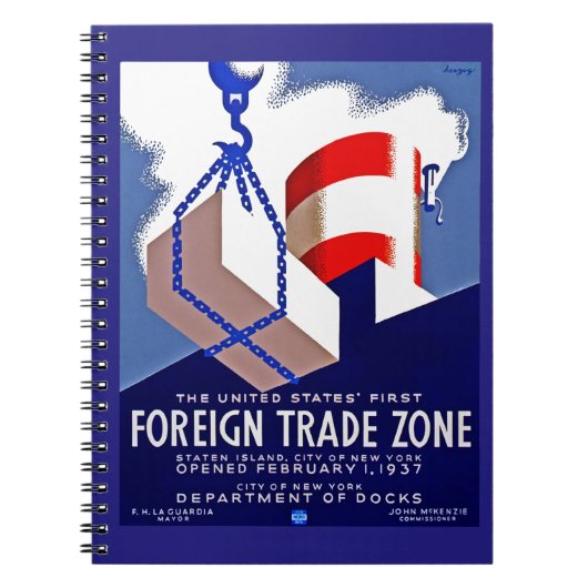 Buitenlandse handelszone notitieboek (Voorkant)