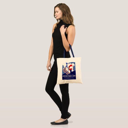 Buitenlandse handelszone tote bag (Voorkant (model))