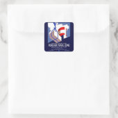 Buitenlandse handelszone vierkante sticker (Tas)