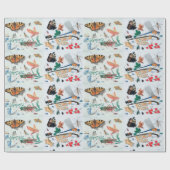 BUITENLANDSE, INSECTEN, PLANTEN EN STROMEN CADEAUPAPIER (Vlak)