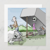 Buitenlandse Man Valstrik Bachelorfeest Kaart (Voorkant / Achterkant)