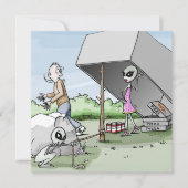 Buitenlandse Man Valstrik Bachelorfeest Kaart (Voorkant)