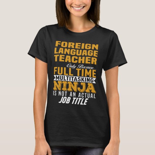Buitenlandse taalleraar t-shirt (Voorkant)