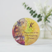 BUITENLANDSE Thanksgiving PLANT MONOGRAM Kaart (Staand voorkant)