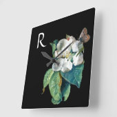 BUITENLANDSE WIT-STROOM, ZWARTE MONOGRAM VIERKANTE KLOK (Hoek)