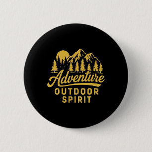Buitenlucht Avontuur Wandelen Kamperen Bergbeklimm Ronde Button 5,7 Cm