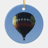 Buitenluchtballon met kerstversiering keramisch ornament (Voorkant)