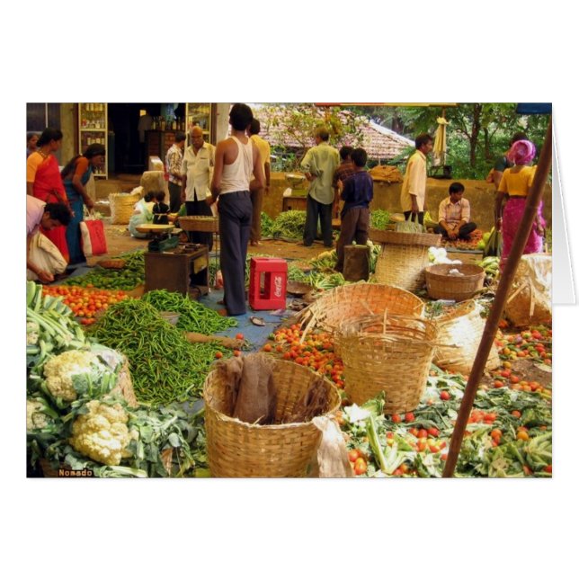 Buitenmarkt in India (Voorkant Horizontaal)