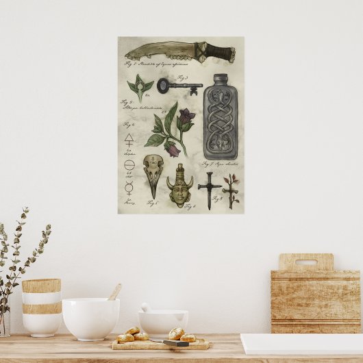 Buitennatuurlijke geschiedenisjagers poster (Keuken)