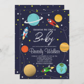 BuitenruimBaby shower Houston We hebben een jongen Kaart (Voorkant / Achterkant)