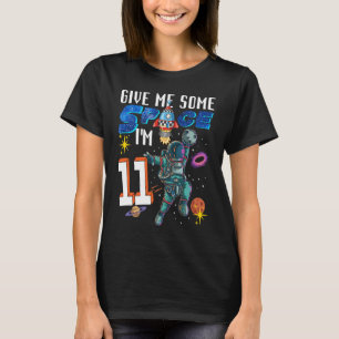 Buitenruimte 11 jaar oude 11e Bithday Space Ship P T-shirt
