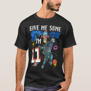 Buitenruimte 11 jaar oude 11e Bithday Space Ship P T-shirt