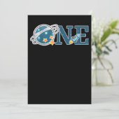 Buitenruimte 1 jaar oude verjaardag Grafische eers Save The Date (Staand voorkant)