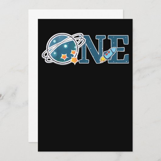 Buitenruimte 1 jaar oude verjaardag Grafische eers Save The Date (Voorkant / Achterkant)