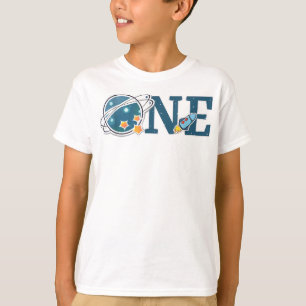 Buitenruimte 1 jaar oude verjaardag Grafische eers T-shirt