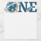 Buitenruimte 1 jaar oude verjaardag Grafische eers Wijn Etiket (Enkel label)