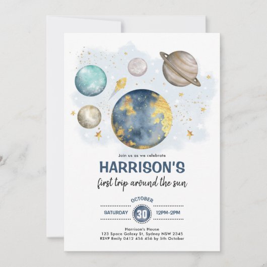 Buitenruimte 1e verjaardag sterrenwagens kaart (Voorkant)