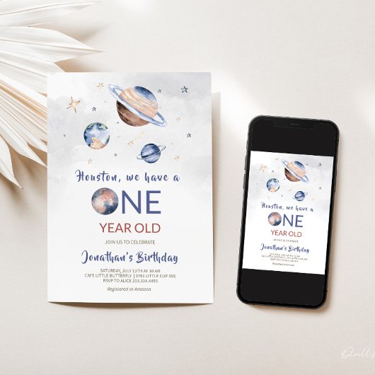 Buitenruimte 1e verjaardag uitnodiging