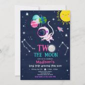 Buitenruimte 2e verjaardag Astronaut Rocket Kaart (Voorkant)