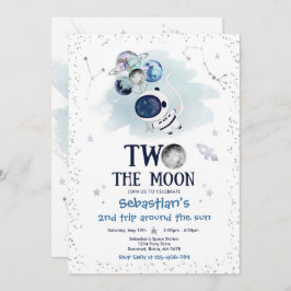 Buitenruimte 2e verjaardag Astronaut Rocket Kaart