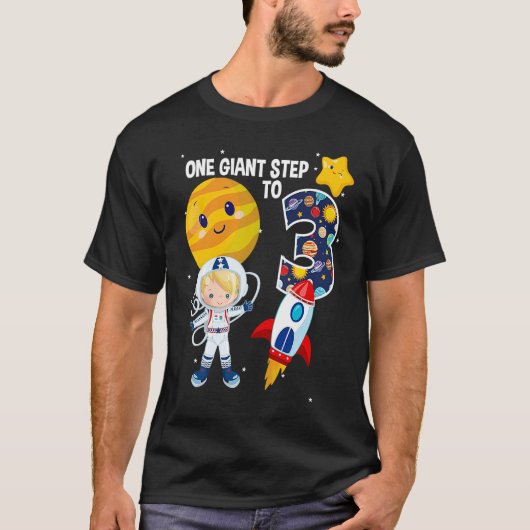 Buitenruimte 3 jaar oude 3e verjaardag t-shirt (Voorkant)