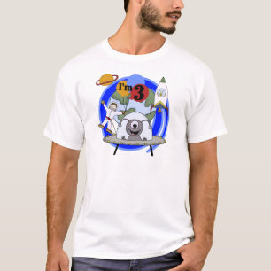 Buitenruimte 3e verjaardag overhemden en cadeaus t-shirt