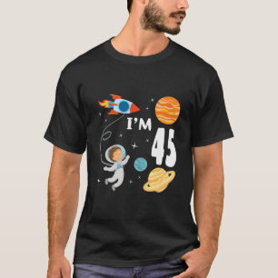 Buitenruimte 45e verjaardag astronaut planeten 45  t-shirt