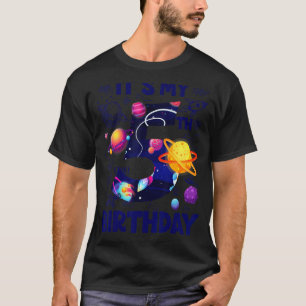 Buitenruimte 5 jaar oud 5e verjaardag jongens Gir T-shirt