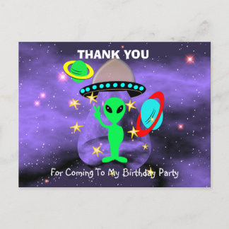 Buitenruimte Alien Geachte Kinderen Dank u Briefka Briefkaart