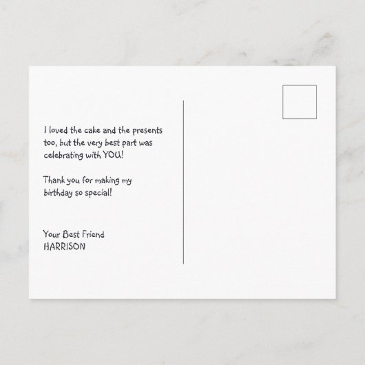 Buitenruimte Alien Geachte Kinderen Dank u Briefka Briefkaart (Achterkant)