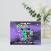 Buitenruimte Alien Geachte Kinderen Dank u Briefka Briefkaart (Staand voorkant)