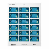 Buitenruimte Alien Jongen Verjaardag Favor Tags La Etiket (Full Sheet)