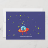 Buitenruimte Alien kinderen Birthday party uitnodi Kaart (Achterkant)
