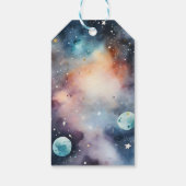 Buitenruimte astronaut baby shower dank u gunst cadeaulabel (Achterkant)