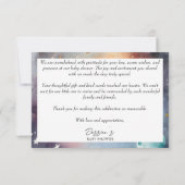 Buitenruimte astronaut baby shower dank u kaart (Achterkant)