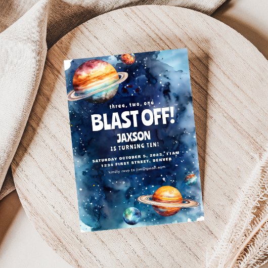 Buitenruimte Astronaut Kinderen Verjaardagsfeest U Kaart