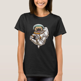 Buitenruimte Astronaut Pug Space Dog T-shirt