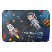 Buitenruimte Astronaut Shuttle gepersonaliseerd Badmat (Voorkant)