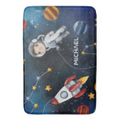 Buitenruimte Astronaut Shuttle gepersonaliseerd Badmat (Voorkant Verticaal)