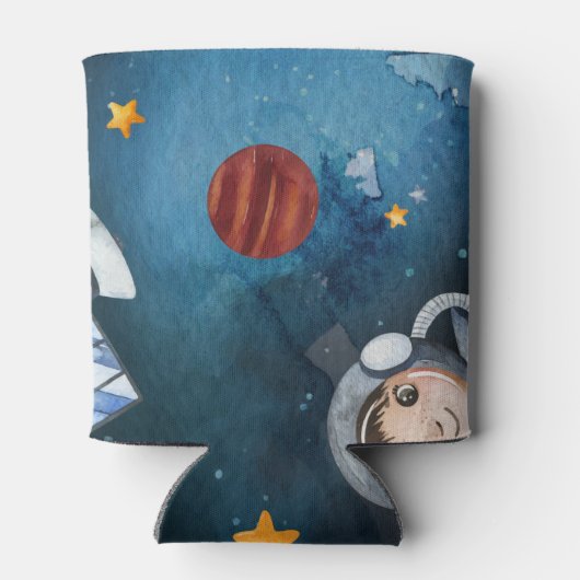 Buitenruimte Astronaut Shuttle gepersonaliseerd Blikjeskoeler (Achterkant)