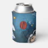 Buitenruimte Astronaut Shuttle gepersonaliseerd Blikjeskoeler (Blikje Achterkant)