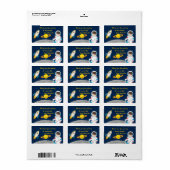 Buitenruimte Astronaut Verjaardagsgunst Tags Etiket (Full Sheet)