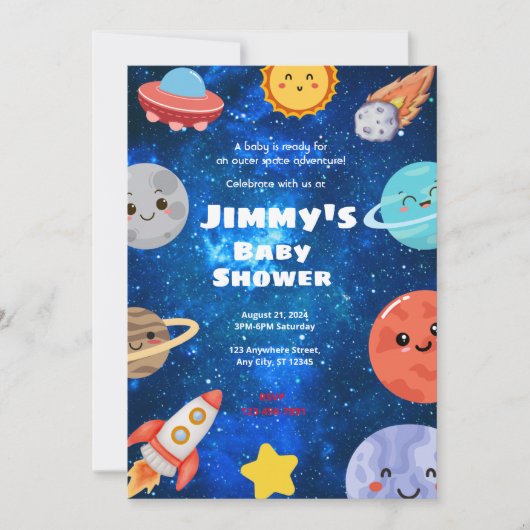 Buitenruimte Baby shower Kaart (Voorkant)