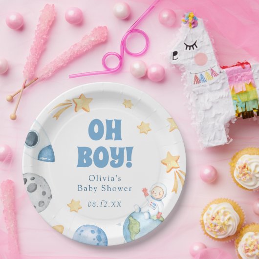 Buitenruimte Baby shower Papieren Bordje (Feest)