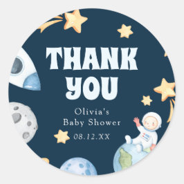 Buitenruimte Baby Shower Ronde Sticker
